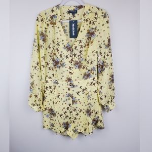 ModCloth Time To Suit Up Romper Medium